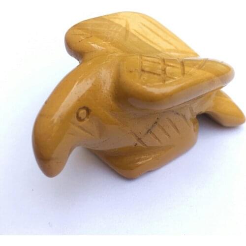 1pcsLovely natural crystal Hand Carved Eagle Figurine Quartz Crystal Eagle Healing Crystal Stone Crafts Home Decoration