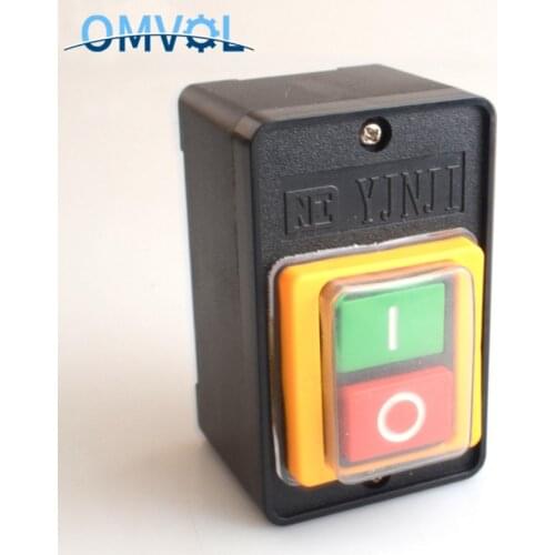 1PC ON OFF WaterProof AC 220V/380V 10A ON Latching Maintained Self-Locked Pushbutton Control Switch