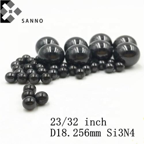 10pcs 23/32 inch Si3N4 grinding balls D18.256mm silicon nitride ceramic ball media for bearing balls