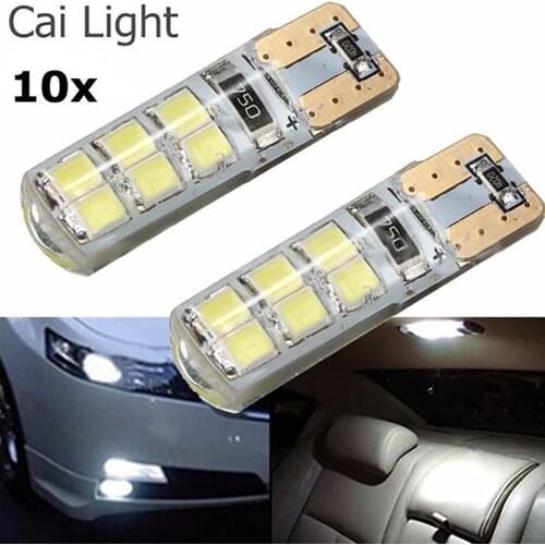 10Pcs T10 194 W5W COB 2835 SMD 12LED Car Canbus Super Bright Light Lamp Bulbs