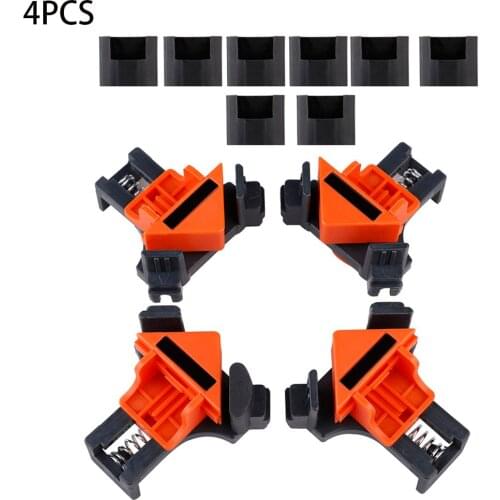 4pcs 90 Degree Corner Clamp Right Angle Clamps Fixing Clip Picture Frame Woodworking Tool Angle Clips Positioning Fixture Tools