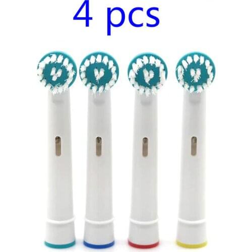 4 pcs for Oral B Original Genuine Dual Deep Clean Compatible for Cross Action Power Electric Replacement Toothbrush Heads