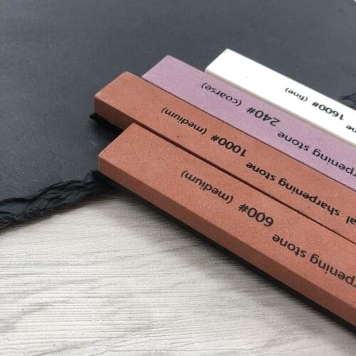 4pcs Grinder Fixed Angle knife sharpening stone White corundum Professional knife sharpener whetstone 200 600 1000 1600