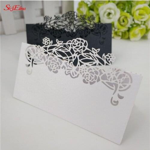 5000Pcs 9*9cm Hollow Table Cards Laser Cut Paper Vine Shape Seat Cards For Wedding Party Decoration Name Place Cards 7ZSH872