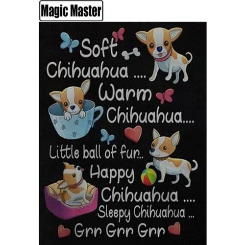 5d diamond embroidery chihuahua dog texts 5d diamond painting full square cross stitch mosaic picture of rhinestones home de