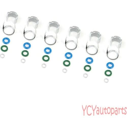 6Pcs Fuel Injector Seal Set Fit For VW Touareg AUDI A4 A5 A6 A7 A8 Q5 Q7 R8 3.2L 4.2L 5.2L 06E 998 907 G