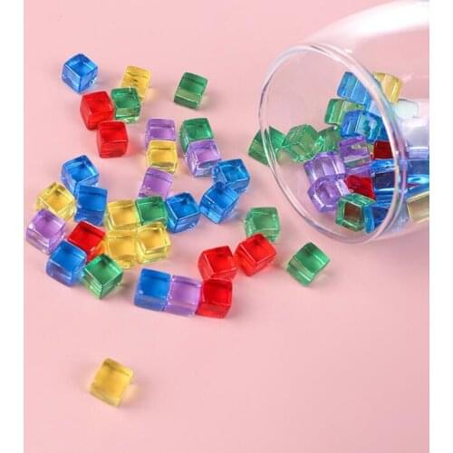 8mm 100pcs Acrylic Cube Beads for Jewelry Making DIY Bracelet for women colorful plastics letter Beads Wholesale