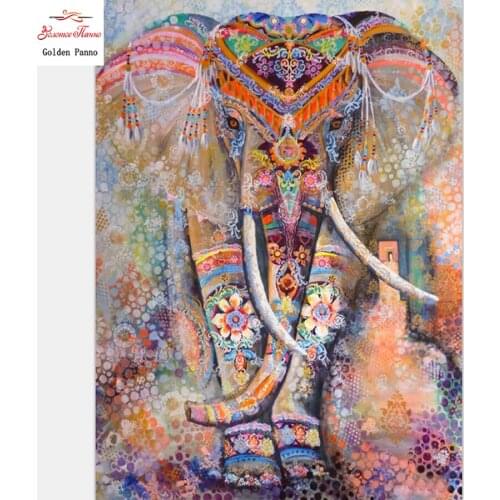 Diy 5d diamond painting animal square rhinestones diamond embroidery Abstract elephant cross stitch mosaic pattern full drill