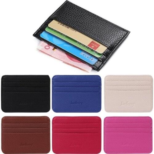 Baellerry 1 PC Mens 3 Credit Cards Business Pocket Slim Thin ID Credit Card Money Holder Wallet 6 Color