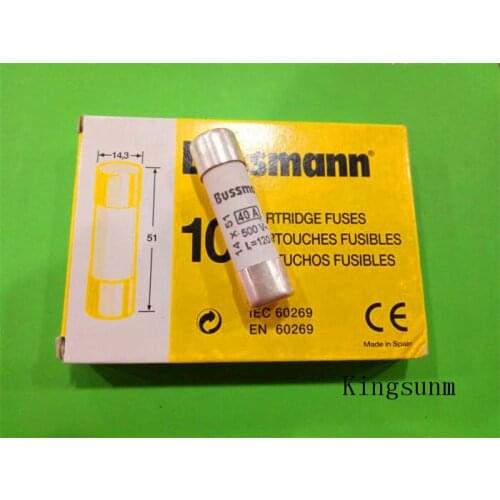Free shipping 5pcs C14G40 ceramic fuse fuse 14X51MM American BUSSMANN new genuine 40A500V