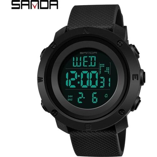 SANDA Top Luxury Sports Watches Men Waterproof Led Digital Watch Fashion Casual Mens Wristwatches Clock Relogio Masculino 2021