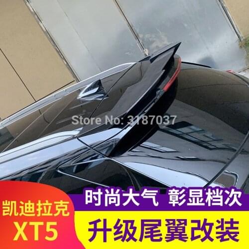 For Cadillac XT5 2016 2017 2018 2019 ABS Plastic Rear Roof Spoiler Wing Trunk Lip Boot Cover Car Styling