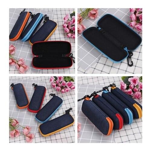 Glasses Box Denim Fabric Zipper Sunglasses Protection Container Creative Zipper Pencil Bag School Bag Stationery