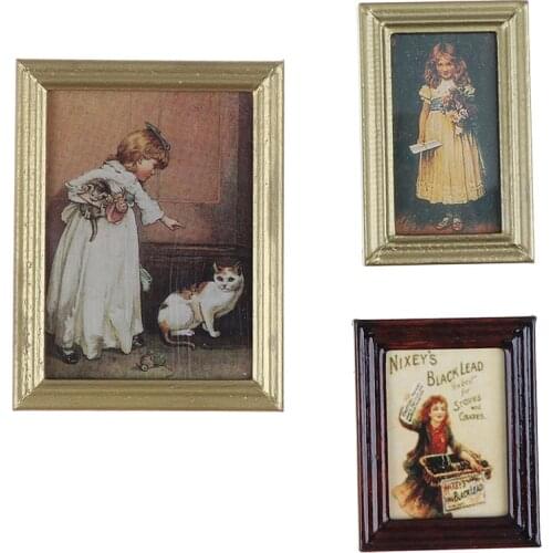Hot 1:12 Dollhouse Miniature Oil Painting Decoration Dollhouse Accessories Painting new