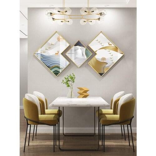 CY Rich Deer Restaurant Decoration Painting Modern Simple Wall Painting High-End Atmospheric Crystal Porcelain Mural
