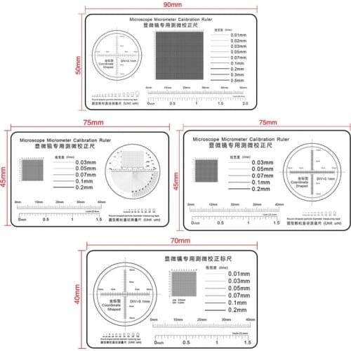 Soft Ruler Microscope Micrometer Calibration Slide Line Width Particle Diameter Measurement Tool High Precision Film Point Gauge