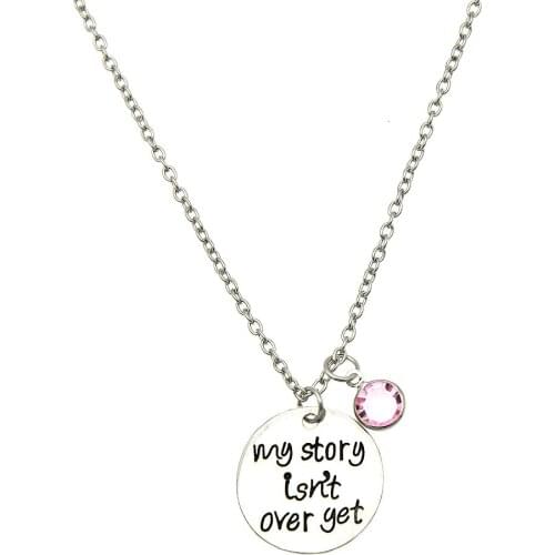 My Story Isn't Over Yet Letter Inspired Necklace Fashion Alloy Chain Necklace For Charms