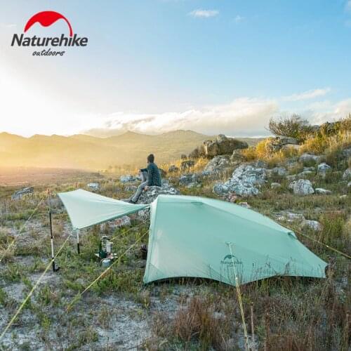 Naturehike Ultralight 2 Person Tent 20D Nylon Waterproof Camping Tents 3 Seasons For Outdoor Hiking Only 1.7kg With Free Mat