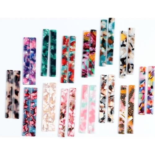 Tortoise Shell Earring Charms,Acetate Stick Charms,Thin Bar Rectangle pendant,Long Strip Earrings Part,8x60mm ,ACE234