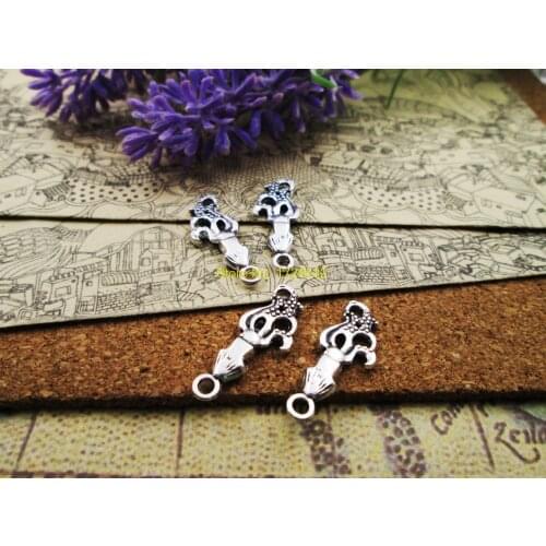 30pcs-- 25*10mm octopus Charms ocean sea octopus Tibetan Silver Plated Pendants Antique Jewelry Making DIY Handmade