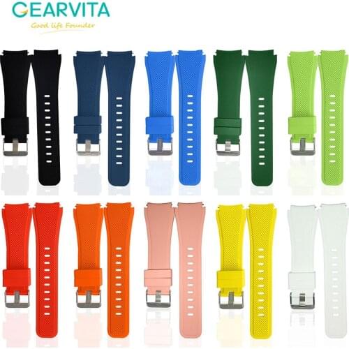 Gearvita 22mm Silicone Watch Band For Samsung Galaxy Watch For Gear S3 For Huwei GT2 Pro For Garmin Actie Watch band