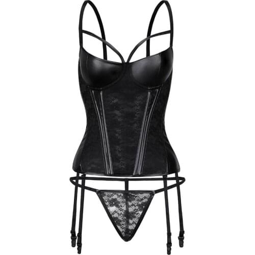 Sexy Ladies Lace Corset Lingerie Women Erotic Overbust Underwear Garter Exotic Corset