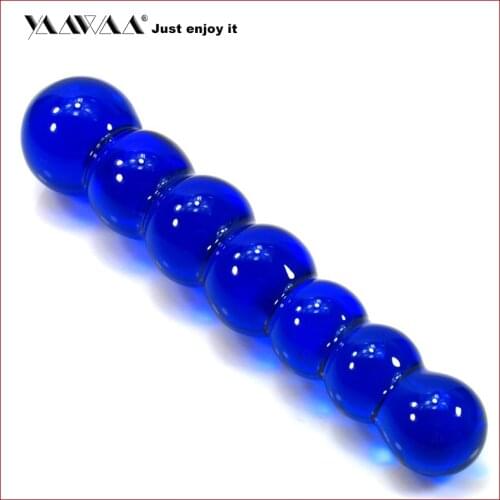 Pyrex glass dildo fake penis crystal anal beads butt plug prostate massager g-spot female masturbation Sex toys for women men