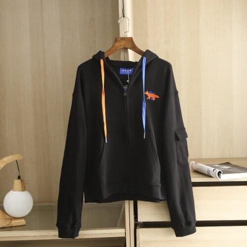 2020fw Adererror fox Embroidery Zip Up Drawstring Hoodie Sweatshirt Men Women Ader Error Pullovers clothes Street wear