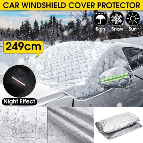 Universal Car Windshield Mirror Reflective Bar Cover Sun Shade Shelter Protector Summer Hot Rain Dust Frost Guard Aluminium Film