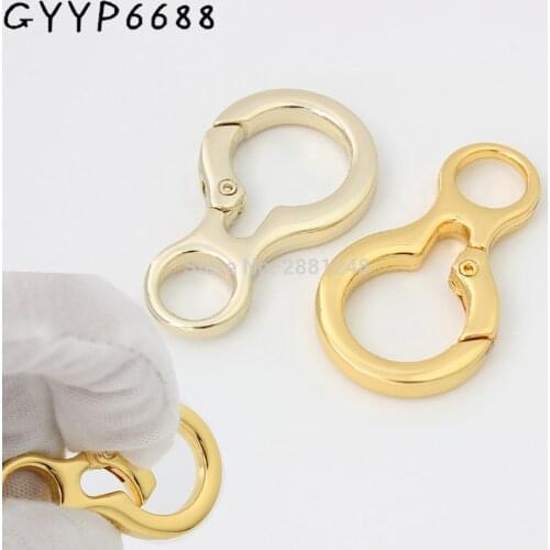 10-30pcs k gold spring ring Connection buckle connector bag hanger metal fitting hardware handbag Making Nice Purse Bag Handbag
