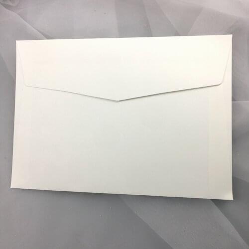 5.7'' x 8.07" 50pcs Vintage Kraft blank Paper Window envelopes ivory matte wedding invitation envelope 145*205 mm