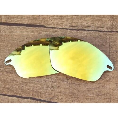 Vonxyz 24K Mirror Polarized Replacement Lenses for-Oakley Fast Jacket Frame