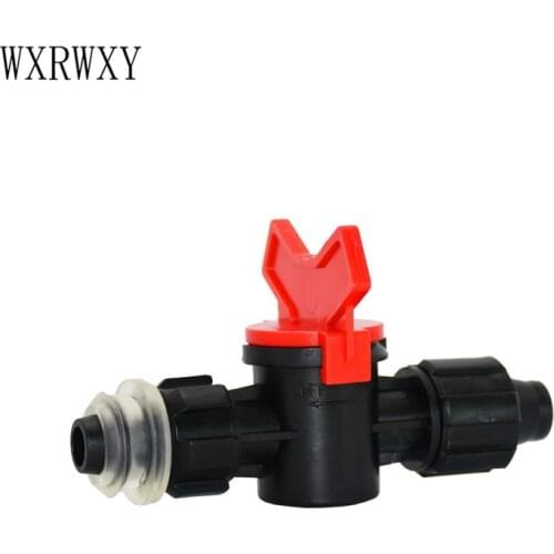 Wxrwxy Drip tape irrigation valve irrigation Water valve Garden tap cranes 16mm barbed connector screw 2pcs