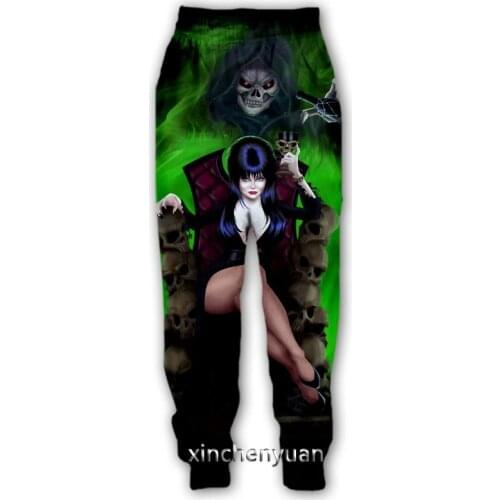 Xinchenyuan New Men/Women Elvira Halloween 3D Printed Casual Pants Fashion Streetwear Men Loose Sporting Long Trousers F52