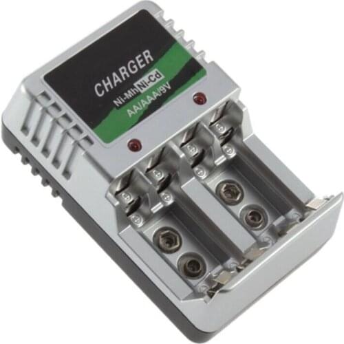 EU Plug Battery Charger For AA AAA 9V Ni-MH Ni-Cd Rechargeable Batteries With Overcharge Protections Battery Chargers