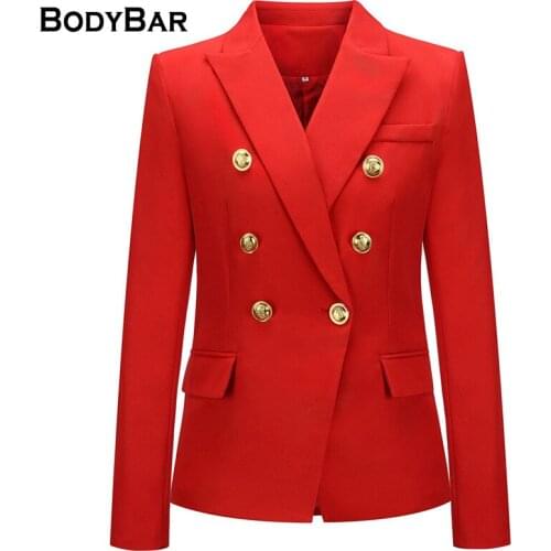 2021 Spring Autumn Female New Solid Color Fashion Blazer Multi Color Buttons Office Suit Outwear Elegant Casual Coat Red Blazers