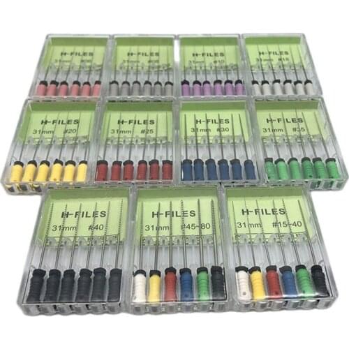 1Box /Lot Dental Tools Root Cannal Endo H File 31mm Stainless Steel Endodontic Instruments Dentist Odontologia