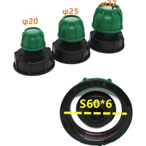 6pcs 20/25/32mm IBC Tank Adapter Garden Water Tank Hose Tap Connector Accessory S60 IBC Water Tank Hose Connector