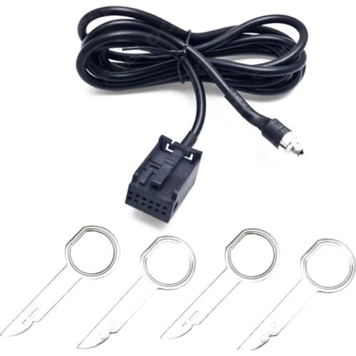 1 PCS Car Radio CD Player Auxiliary Aux Audio Cable With 4 Removal Keys For Focus 2 MK2 Ford Mondeo Aadpter Wire