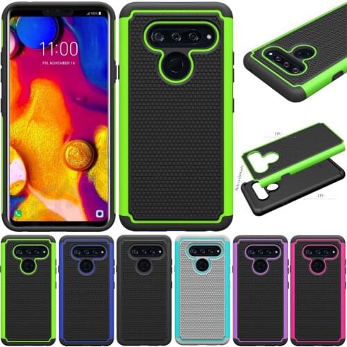 Case For LG V40 Heavy Duty Hybrid Armor Case Dual Layer Soft TPU & Hard Back Shockproof Protective Cover For LG V40 / V40 ThinQ