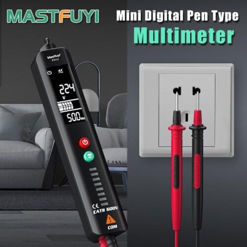 Digital Pen Multimeter Intelligent DC AC Voltage Meter NCV Tester Continuity Resistance Frequency Meter On-off Beep Large Screen