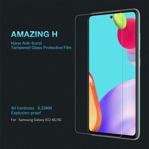 For Samsung Galaxy A52 4G/5G NILLKIN Amazing H Nanometer Anti-Explosion Tempered Glass Screen Protector