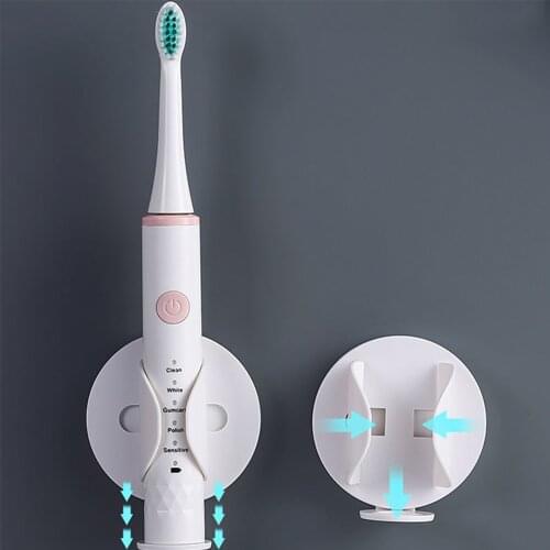 Electric Toothbrush Holder Wall Mount Elastic Hold Protect Toothbrush Handle Save Space Keep Dry Stop Mildew Toothbrush Holder
