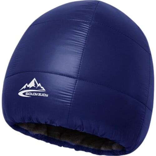 Fleece Lined Skull Cap Down Beanie Waterproof Windproof Thermal Warm Hat For Cycling Ski Hiking Camping Ear-cap