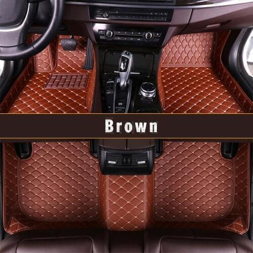 Custom Leather Car Floor Mats For Ford Ranger 2012 2013 2014 2015 2016 2017 2018 Carpet Mats Auto Parts Interior Accessories