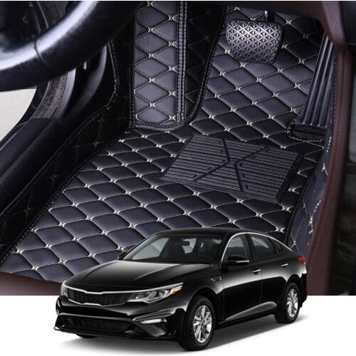For Kia K5 Optima JF 2016-2019 5 Seats LHD Car Floor Mat Set Leather Cover Mat Styling Foot Protector Pad Automobile Accessories