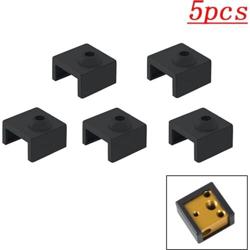 MK8 Silicone Sock Cover CR10 Heater Block Case MK7 / MK8 For Aluminum Block Hot End CR10S PRO ender 3 Extruder 3D Printer Parts