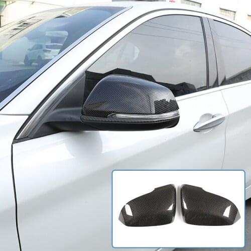 2 X ABS Carbon Fiber RearView Mirror Cover Trim For BMW 2 Series F45 F46 Gran Active Tourer 2015-2019 For BMW X1 F48 2016-2019