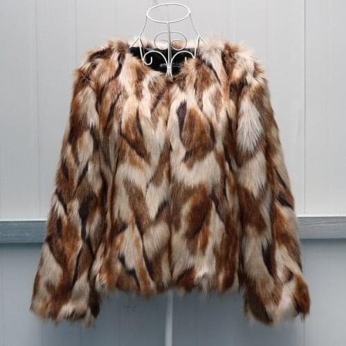 The new fox fur imitation fur coat short womens Korean version slim Heine raccoon fur coat large size Fur coat women jacket