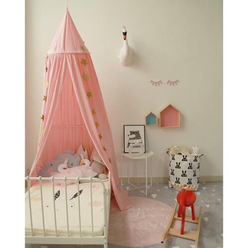 Hanging Kid Bedding Round Dome Bed Decoration Canopy Bedcover Mosquito Net Curtain Home Bed Crib Tent Hung Dome Romantic